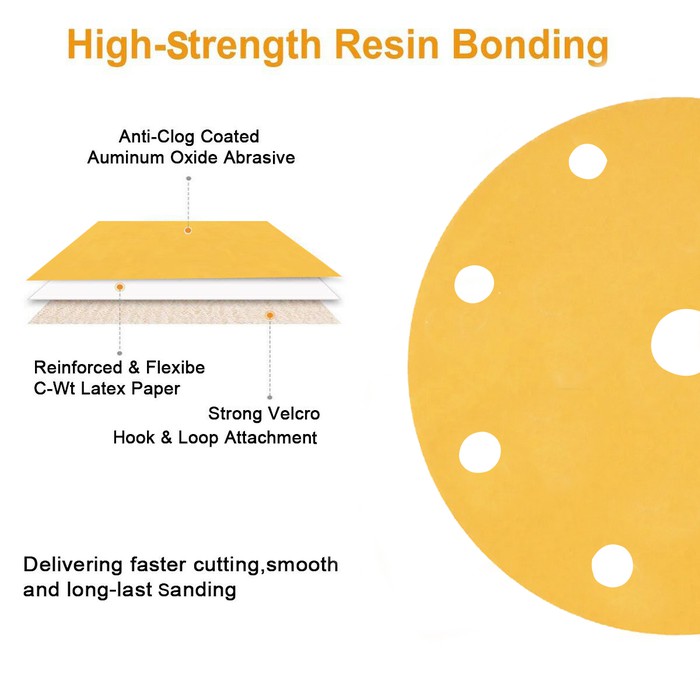 Gold Sandpaper Velcro Disc Gold Sandpaper Velcro Disc